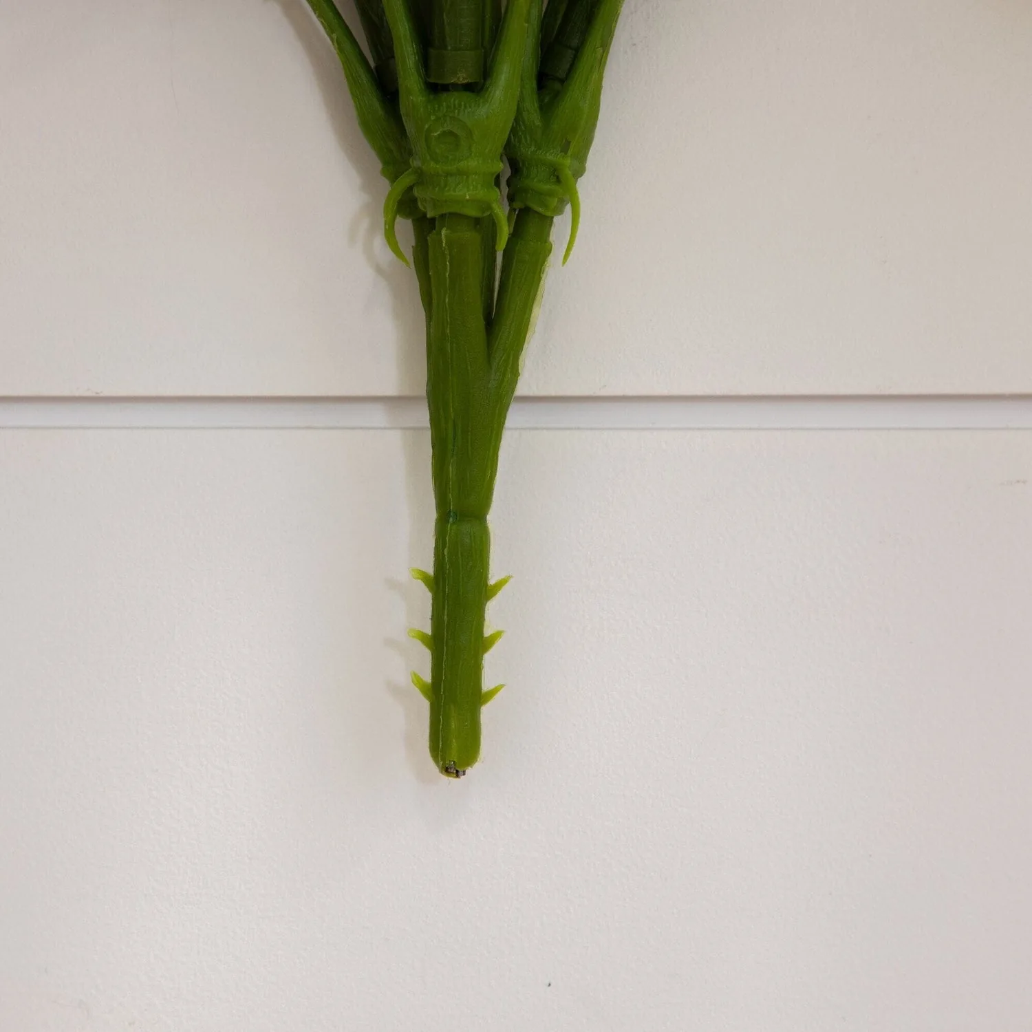 Detail of artificial hanging basket stems
