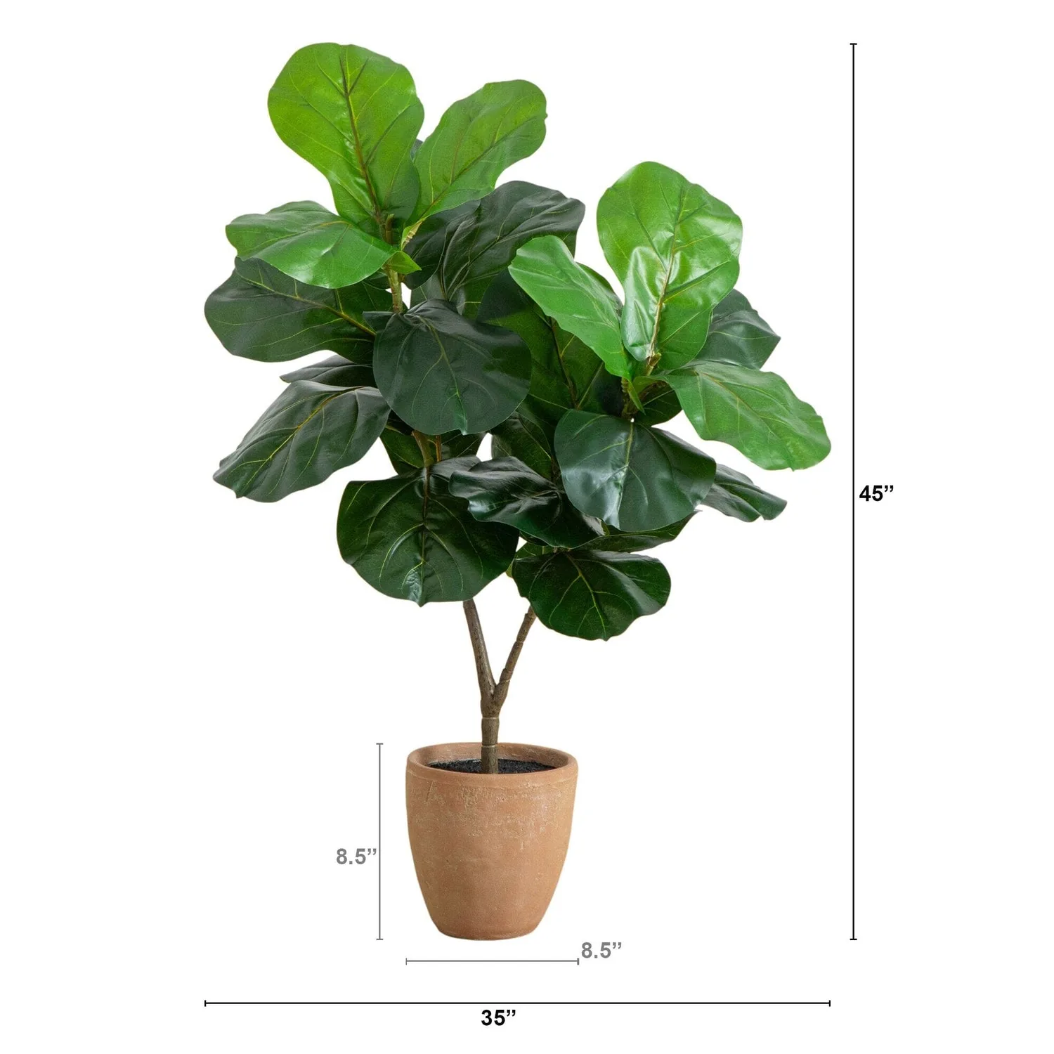 Artificial bush sizing and dimension reference